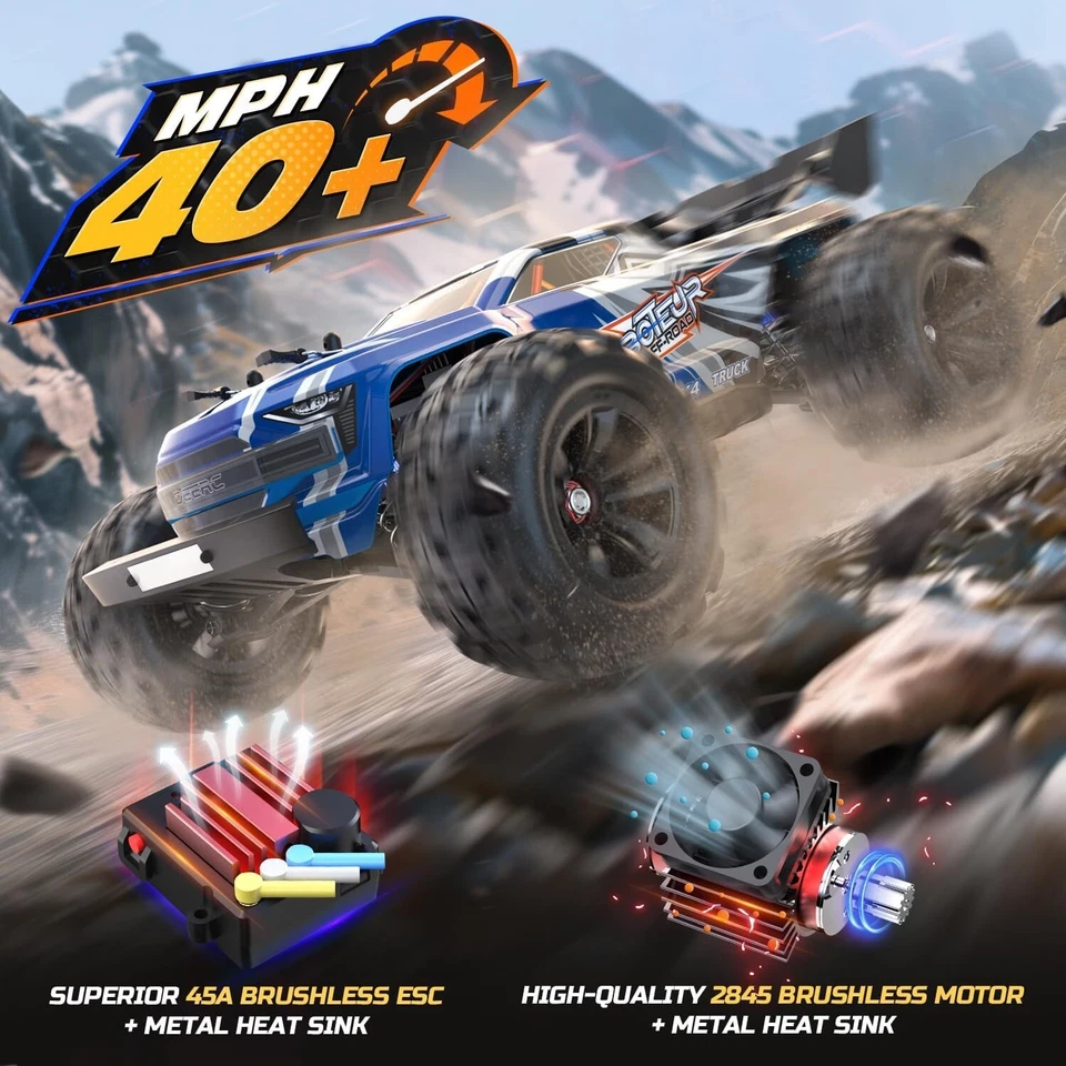 Ferngesteuertes Auto 1:16 Bürstenloser Motor 68 km/h 4 WD Monstertruck B1364 - Bild 2 von 4