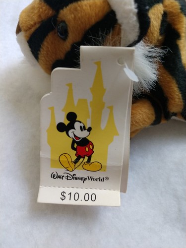 Bolso de felpa Walt Disney World Animal Kingdom Tiger Bean 8" con etiquetas sin sonido nuevo - Imagen 7 de 9