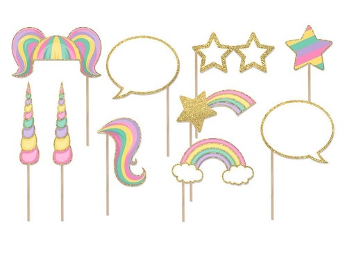 Unicorn Party Supplies Decorations Girls Happy Birthday Kit Favors Photo Booth - Picture 4 of 6