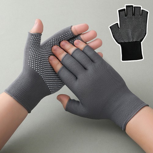 5 Paar Arbeitshandschuhe Ohne Kuppen Fingerlose Halbfinger-Handschuhe Mann_ - Bild 3 von 17