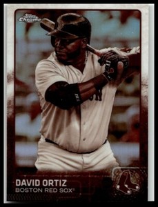 2015 Topps Chrome Sepia Refractor #124 David Ortiz Boston Red Sox