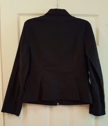 Massini 10 Sakko Blazer Reißverschluss schwarz bestickt Karriere Taschen leicht A3 - Bild 7 von 12