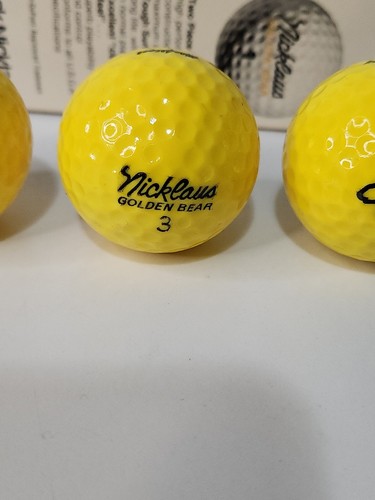 Vintage JACK NICKLAUS Golden Bear McGregor 3 Yellow Golf Balls - Picture 6 of 9