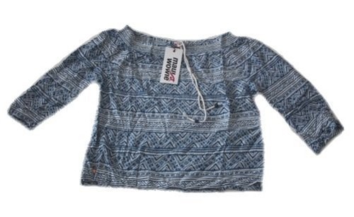 Neu 40 Tolles L 31mw0812 Gr Style Bluse Maui Blau Wowie Design Weiss Tunika gwZnYPq7