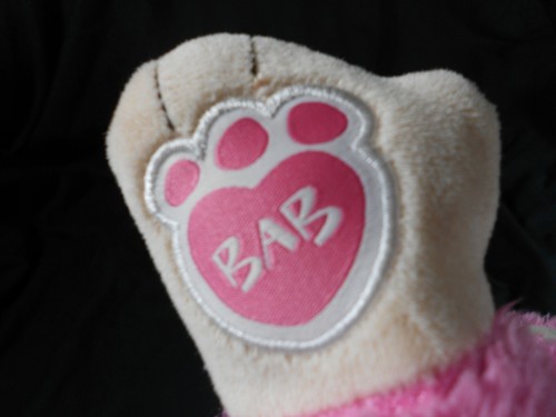 BUILD A BEAR BAB Pink Tan MONKEY Heart Valentine I Love You Plush 19" Talks - Picture 3 of 5