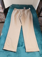 Gloria Vanderbilt Jeans Size 14 Womens Beige Khaki Pants Mid Rise Tapered NWT