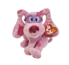 TY 2011 MAGENTA BLUES CLUES PINK PUPPY DOG W GLASSES STUFFED ANIMAL PLUSH TOY