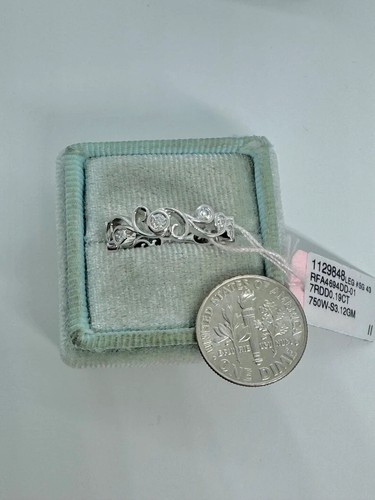 1Ct Round Cut Lab-Created Diamond unique Ring Band 14K White Gold Plated Silver - Picture 3 of 7