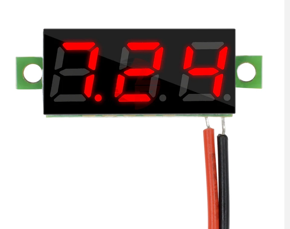 Mini Size LED Panel Voltage Meter 3-Digital RED LCD Display Adjustment Voltmeter