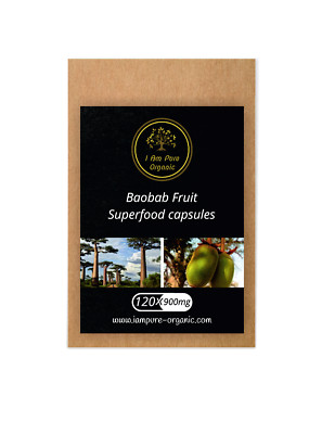 Baobab | Bio | 120x 900mg Vegane Kapseln | Hochfestes Superfood