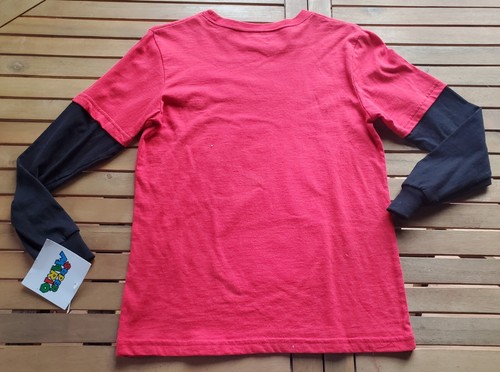 Super Mario T Shirt Kids Boys Girls Unisex Long Sleeves Red Black 10/12 NWT - Picture 8 of 8