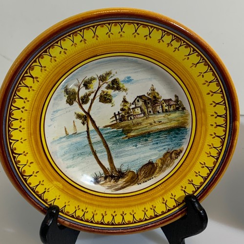 Coppia di Piatti in Ceramica Volpi Deruta Made in Italy 17cm dipinti a mano - Imagen 2 de 7