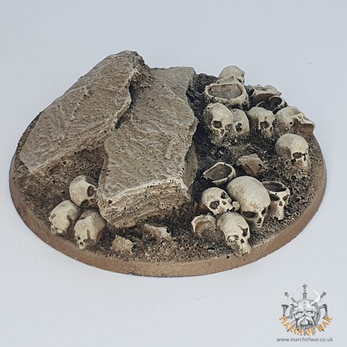 PAINTED ALL SIZES Cave of skulls bases khorne, beastmen 25, 28, 32, 40, 50, 60 - Picture 53 of 96