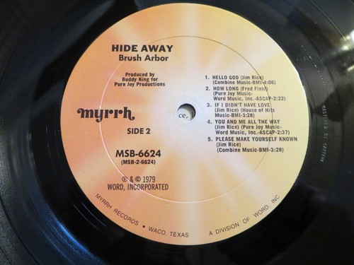 Brush Arbor – Hide Away - LP 1979 Myrrh - Christian, Soft Rock - Picture 7 of 9