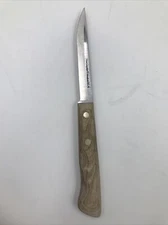 Vintage Flint Stainless Vanadium U.S.A. Wooden Handle Knife