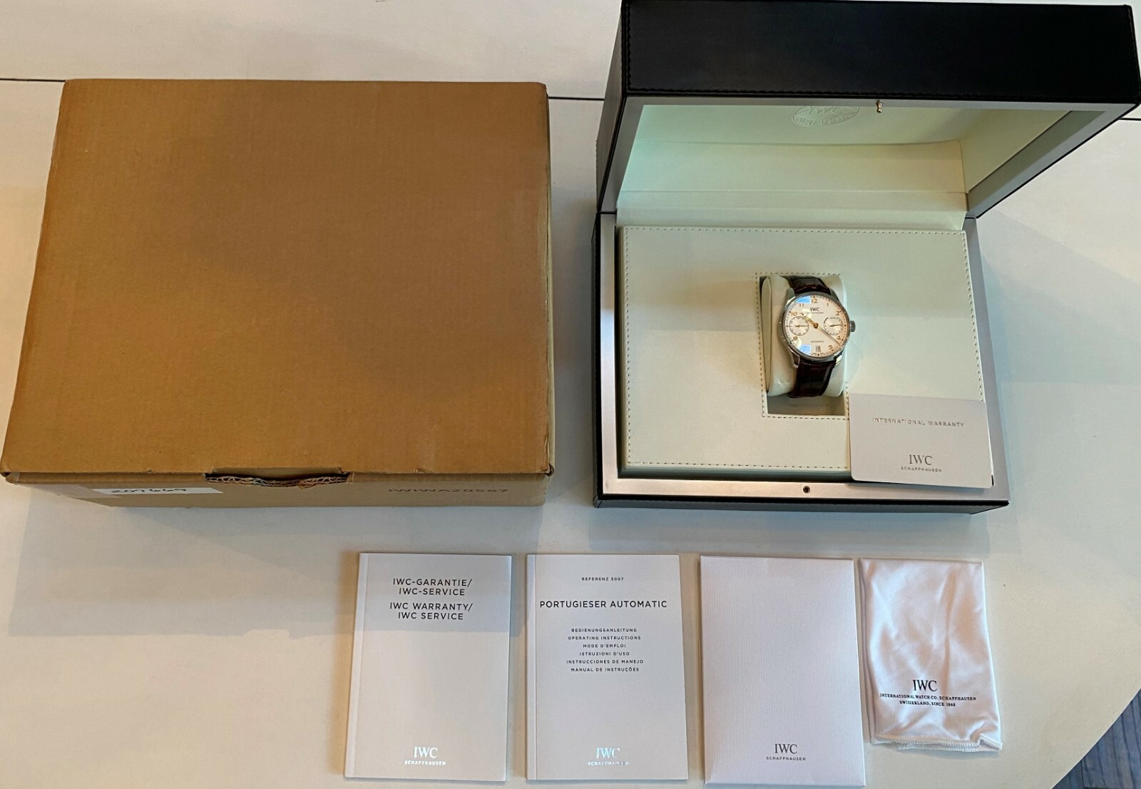 IWC Portugieser Automatic 42mm Silver Dial 7-Days IW500704 image