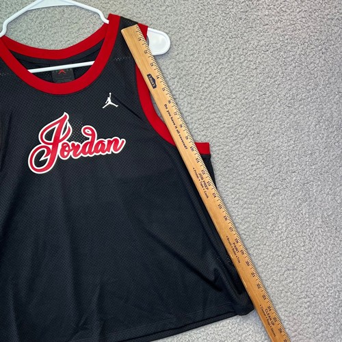 Jordan Womens Sz Large Jersey Tank Top Number 23 Black and Red NEW - Picture 6 of 8