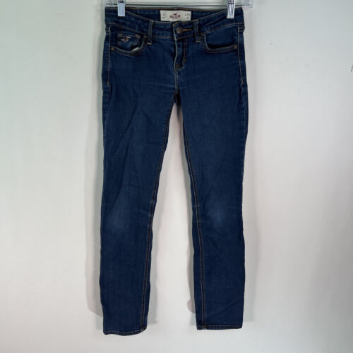 Hollister California Womens Low Rise Skinny Leg Blue Denim Jeans Size 1S 25X31