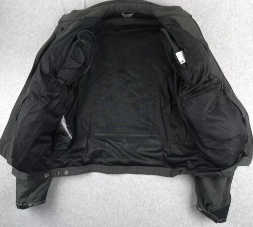 Dainese Nylon Suede Leather Padded Zip Motorcycle Jacket Mens Euro 52 Large - Picture 4 of 20