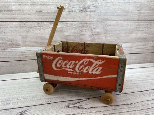 Vintage Coca-Cola Wooden Crate Wagon ~ marked L.A.F.D. - Picture 4 of 12