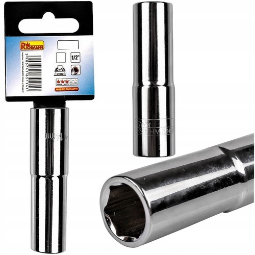Douille longue 6 pans 1/2", Chrome-Vanadium, 8 mm,  L 75 mm  Richmann C5108 - Picture 1 of 5