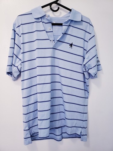 Fairway & Greene Mens F&G Tech Golf Polo Size L blue striped short sleeve