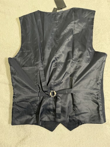 Paul Jones Vest Mens Blue Wool Blend Dress Classic Formal Size Small - Picture 6 of 7