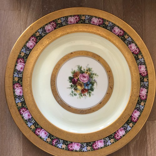 Lovely Set of 10 Heinrich & Co Selb Gold Encrusted Dinner Plates John Wanamaker - Picture 11 of 22