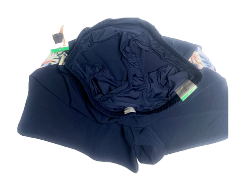 NWT Hurley Women's Board Short w/ Inner Brief lining, Navy& Palm Desert, XL - Picture 2 of 3