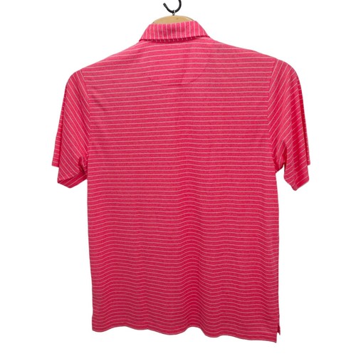 NWT Donald Ross Pink Striped Shirt Golf Polo Mens Large Pennsylvania Steel Co - Picture 3 of 16
