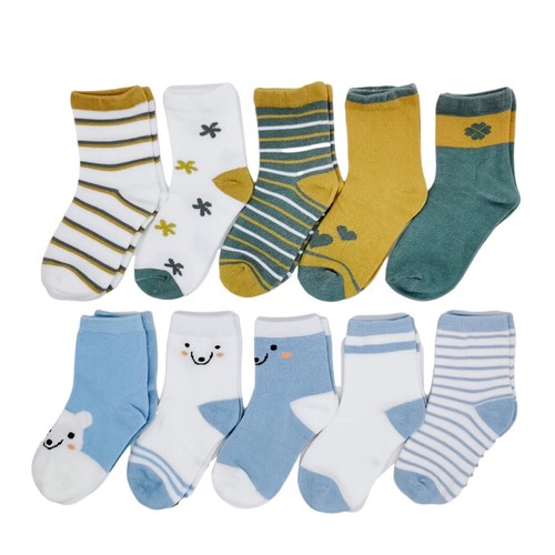 10 Paar Kleinkinder Baby Mädchen Baumwolle Crew Socken für 4-5T Kinder Wadensocken...