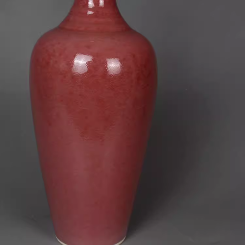 Beautiful Chinese Hand Painting Red Glaze Porcelain Vase - Picture 11 of 11