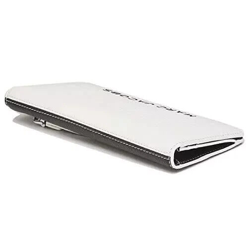 Marc Jacobs Bold Color Blocked Open Face Wallet White Black - Picture 3 of 6