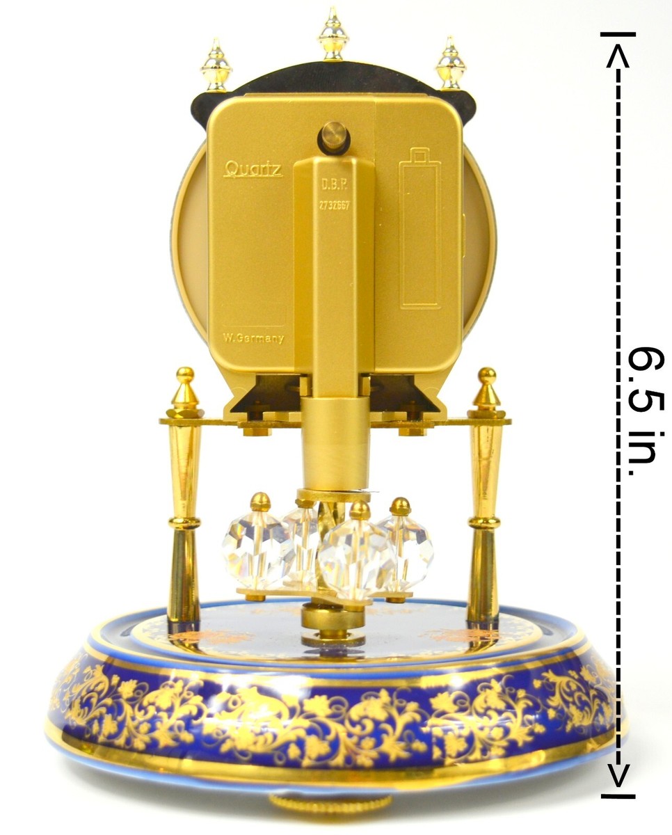 BENCHMARK Anniversary Clock Reine Handarbeit Porcelain Face Base  GERMANY