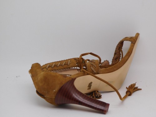 Coach Designer Bella Footwear Women Leather Suede Pumps Open Toe Size 9 - Picture 9 of 11