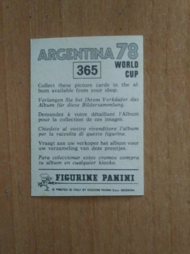 FIGURINE CALCIATORI PANINI ARGENTINA 78 (N. 205-400) SCEGLI DAL MENU A TENDINA - 第 161/201 張圖片