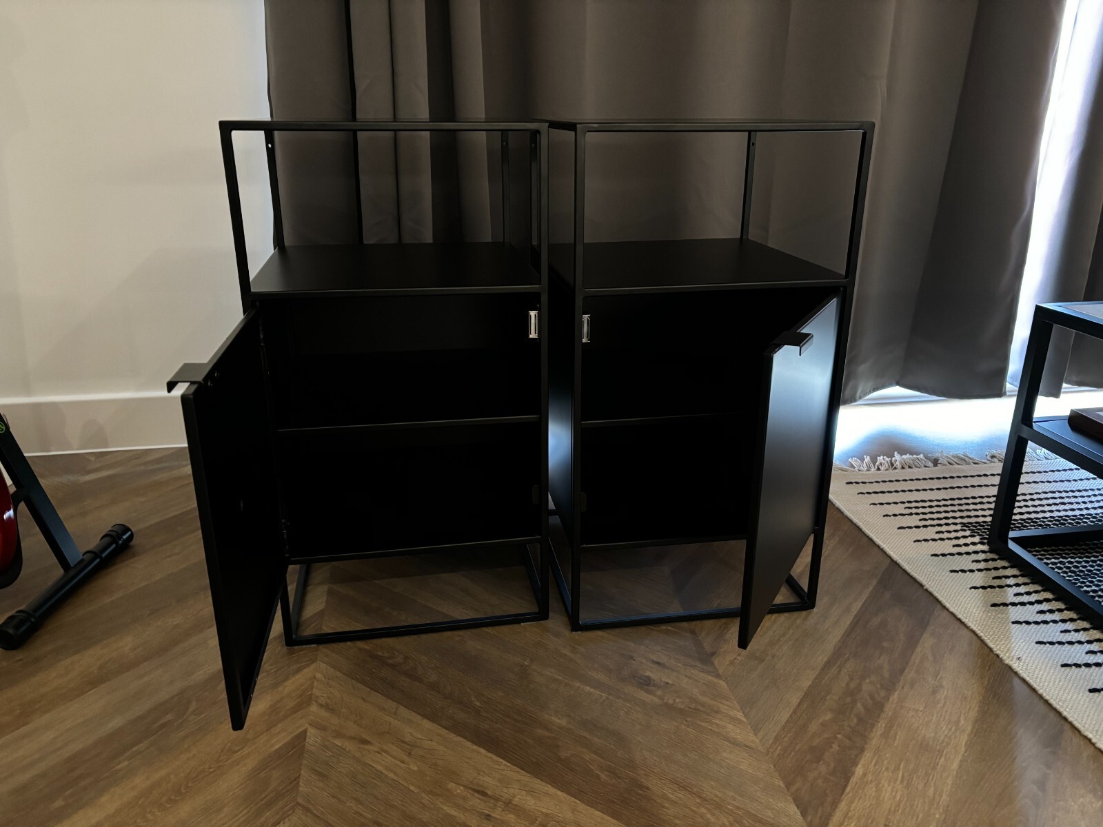 Side/Bedside Table - La Redoute 'Hiba' - Black Metal, Excellent Condition