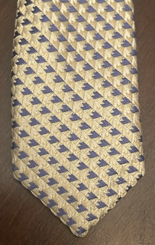 Michael Michael Kors Gold Blue 100% Silk Men’s Neck Tie Made In China - Picture 6 of 9