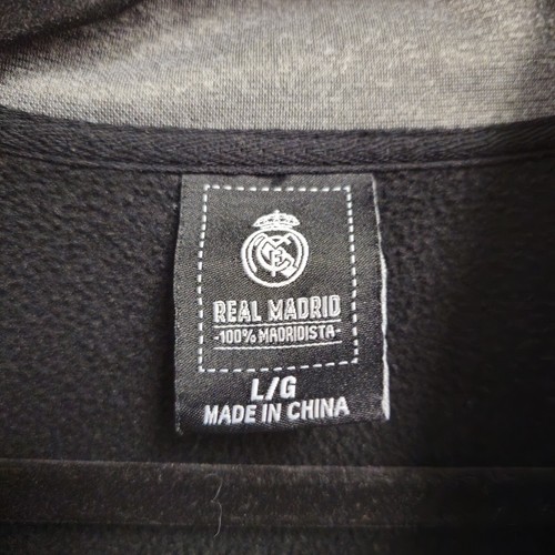Real Madrid C.F. 100% Madridista Track Zip Up Mens Large Black - Picture 8 of 14