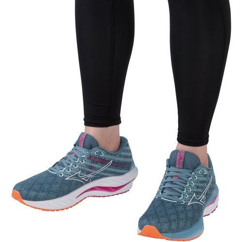 Mizuno Wave Inspire 19 Womens Running Shoes Blue Support Cushioned Run Trainers - Picture 7 of 7