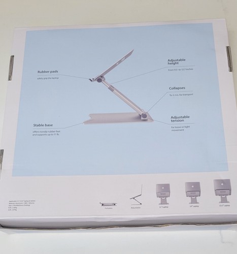 LAPTOP STAND-ADJUSTABLE. NEW BOX Gabor LTS-50 for 10" To 17" Laptops and Tablet - Picture 3 of 7
