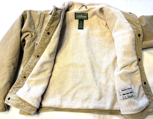 L.L. BEAN Trucker Corduroy Jacket sherpa lined Kids' Youth size L Large 14 - 16 - Picture 8 of 9