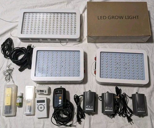LED Grow Light Set Complete System Hydroponic 3x1000w 1x1500w Timers PH Air Pump - Picture 2 of 21