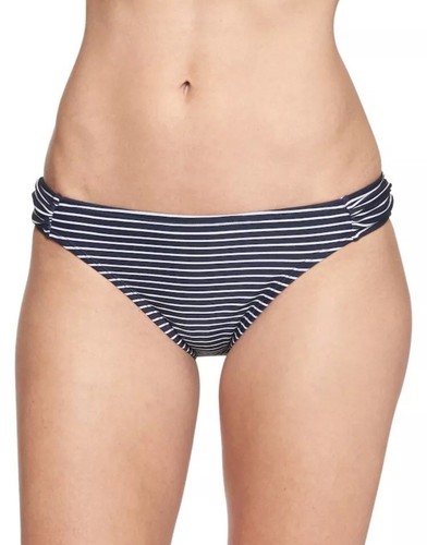 Love By Gap hochgeschnittene geraffte Bikinihose Badeanzug Neu mit Etikett NEU Gr. S marine gestreift - Bild 1 von 2