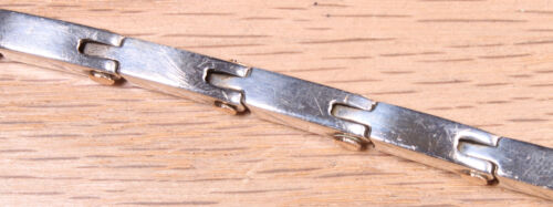 Elegantes 14 Karat Gold und Sterlingsilber Gliederarmband X111B - Bild 5 von 6