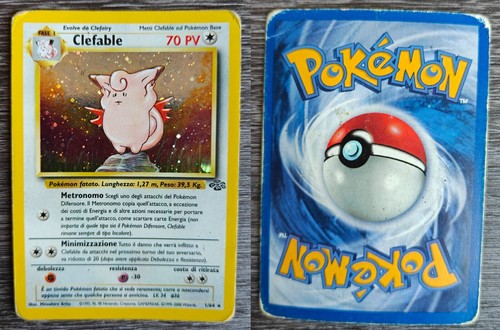 Carte Pokemon JUNGLE Clefable 1/64 + Victreebel 14/64 ✨VINTAGE HOLO✨ - WOTC - Foto 3 di 4
