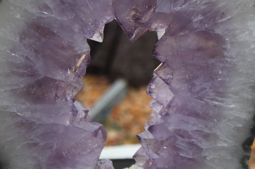 Alto 17.0" Muy Hermoso Muy Excelente Calidad Geoda Amatista Rebanada/Anillo - Imagen 7 de 8