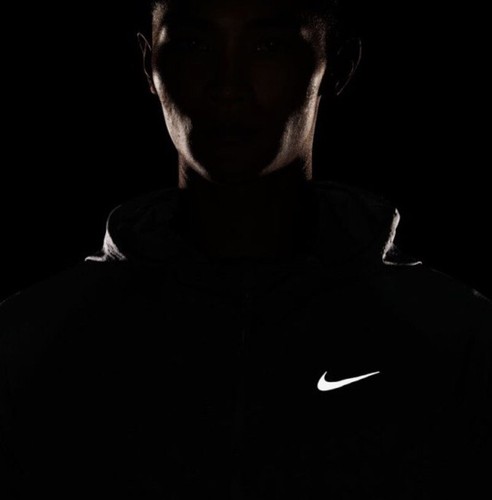 Nike Running Jacket Mens Essential Repel Hoodie Windrunner BLACK Size XL - Picture 6 of 12
