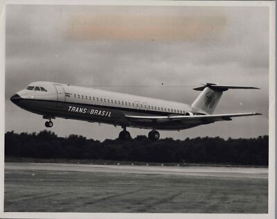 TRANS BRASIL BAC1-11 VINTAGE ORIGINAL HERSTELLER FOTO ONE-ELEVEN BRASIL