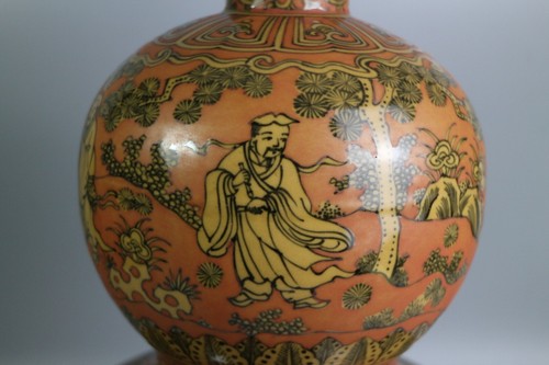 Beautiful China wu-cai(五彩) porcelain vase - Picture 7 of 21